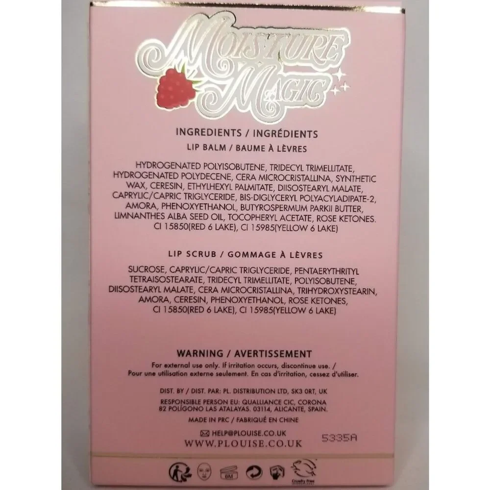 P.Louise - Moisture For Miles Bad B❤︎tch Lip Balm and Lip Scrub - Raspberry